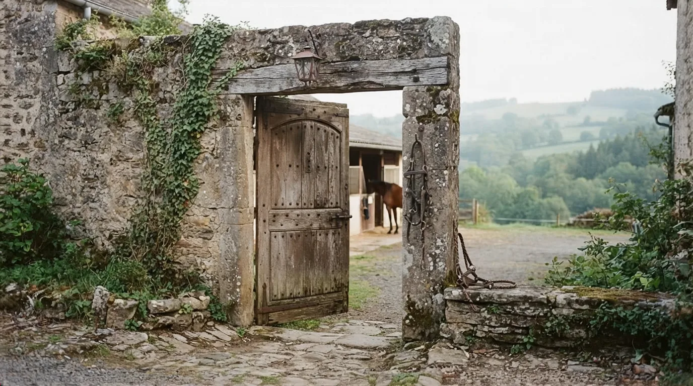 Entrée du Écurie du Bayard, centre équestre à Eyraud-Crempse-Maurens